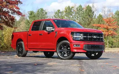 Ford F-150 STX Lobo exterior: lowered rear, 22-inch wheels and a V8